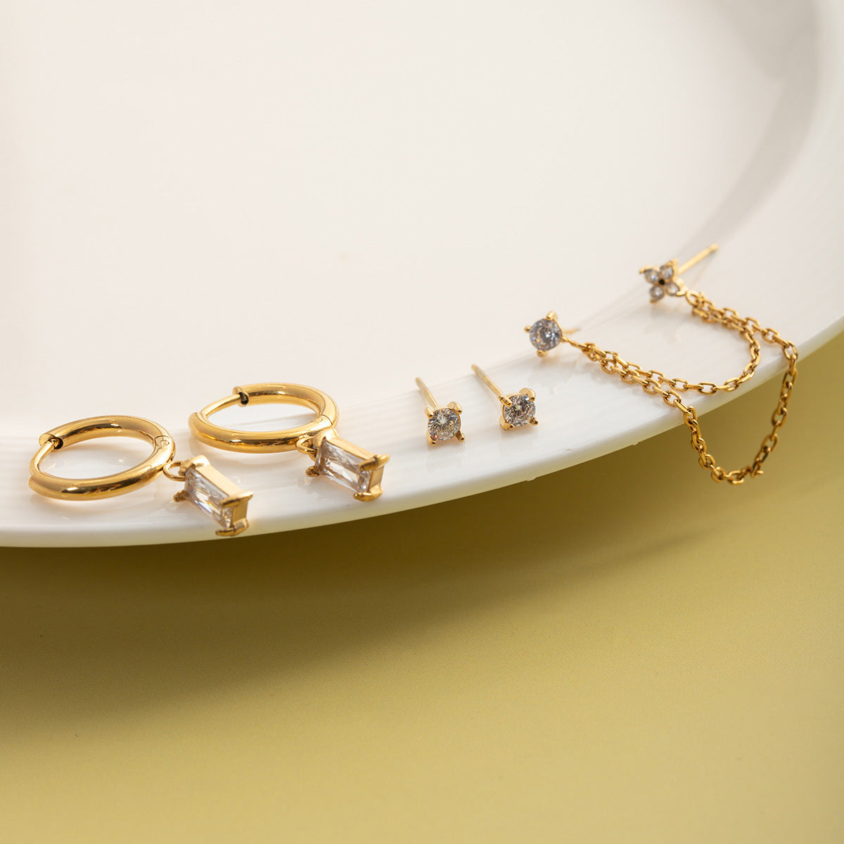 Earrings Light Luxury High-grade Sense Ear Rings Does Not Fade