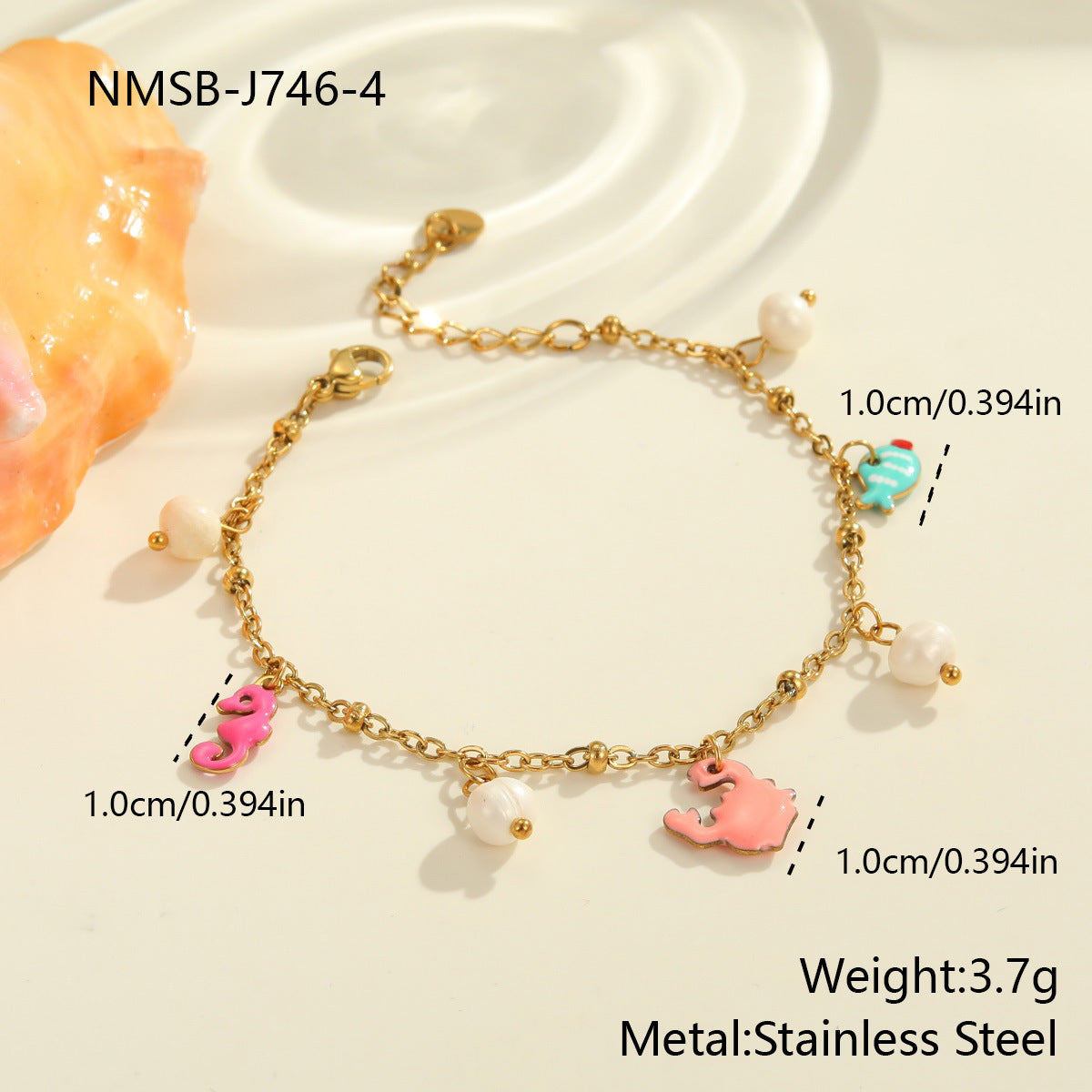 Pendant Vacation Style Stainless Steel Necklace Dopamine Titanium Steel Bracelet Design Sense