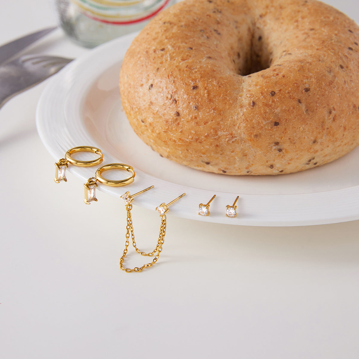 Earrings Light Luxury High-grade Sense Ear Rings Does Not Fade