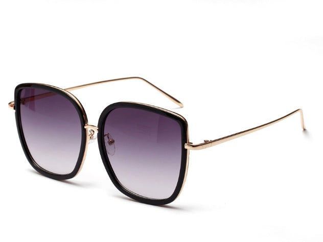 Big Square Sunglasses Women Transparent Frame Ocean Color Lens Glasses Vintage Sunglasses
