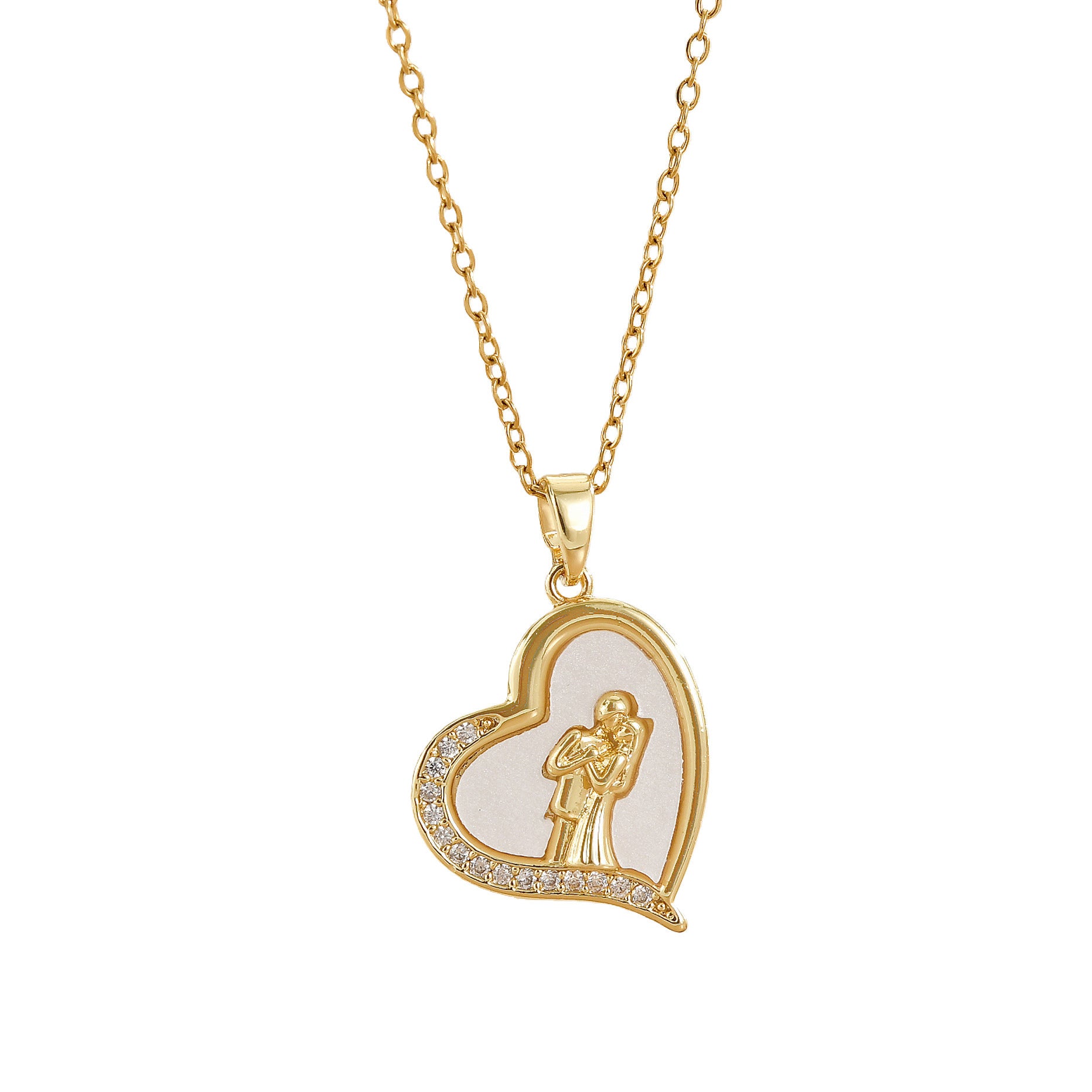 European And American Fashion Special-interest Love Fritillary Shape Design Pendant Clavicle Chain Female