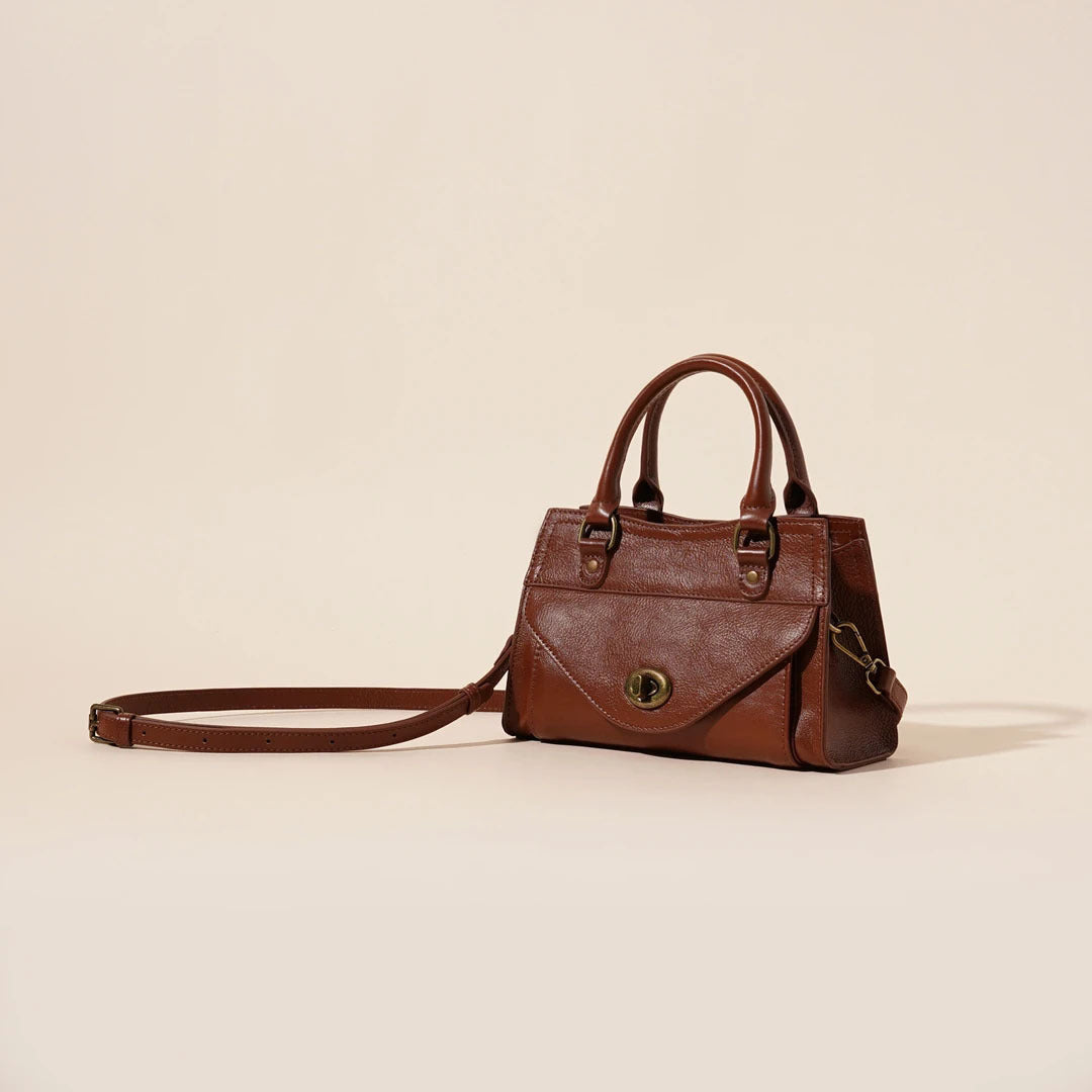 First Layer Leather One-shoulder Women's Bag All-match Solid Color Casual Crossbody