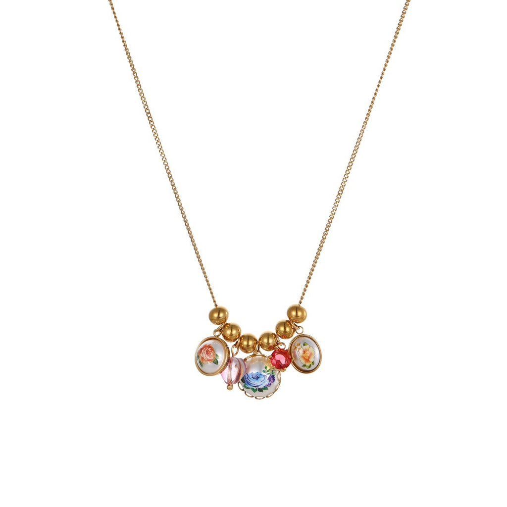 Vintage Sunflower Flower Stainless Steel Necklace